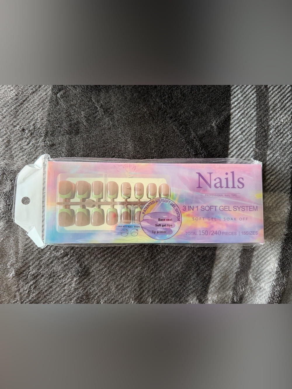 Nail 3-in-1 Soft Gel Press-On Nails in Lime Green Tips